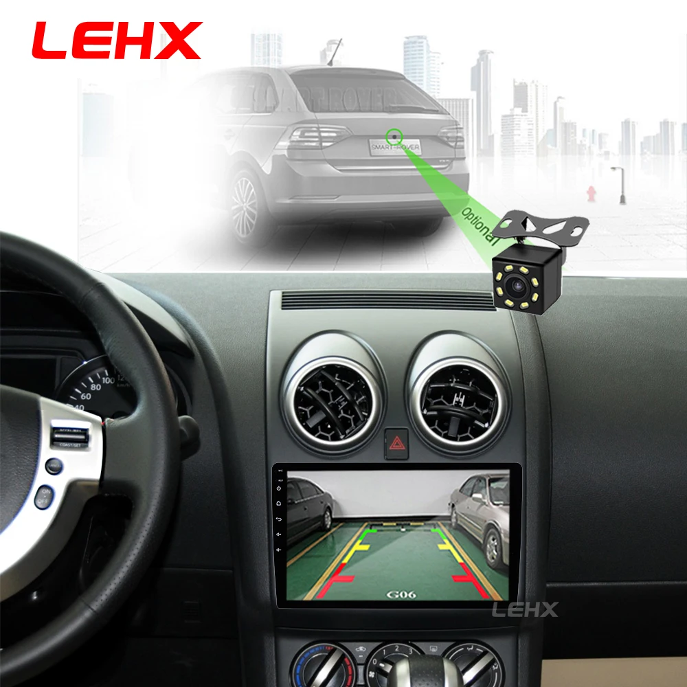 LEHX 2 Din Android 8,1 Автомагнитола центральный мультимидиальный плеер навигация gps для Nissan Qashqai 1 J10 2006-2013 2G+ 32G Автомагнитола