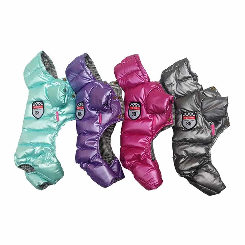Winter Pet Dog Clothes For Small Dogs Waterproof Jacket Jumpsuit Thicken Warm Puppy Down Coat Overall Chihuahua Pug Clothing | Дом и сад