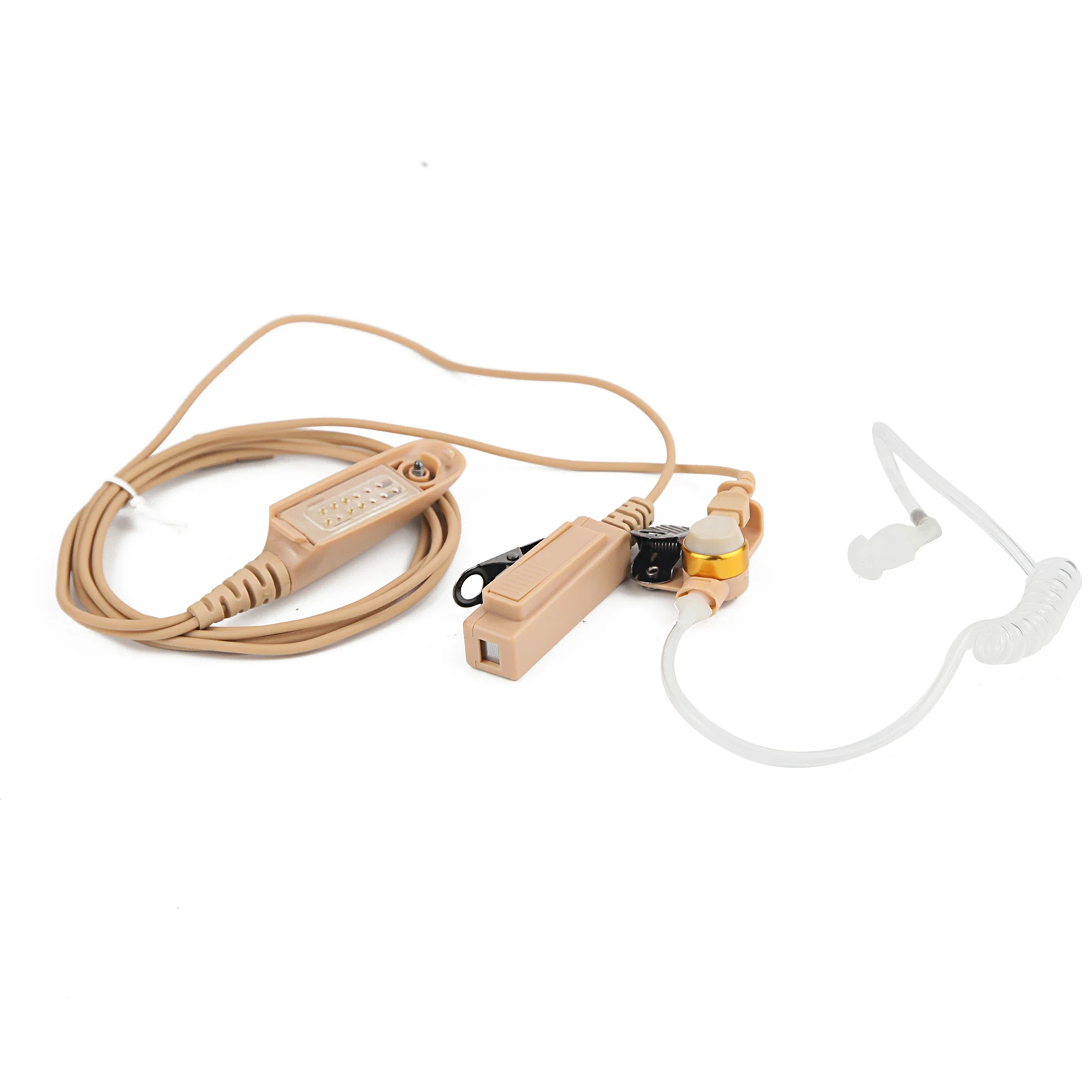 Acoustic Air Tube Headset FBI Style Beige Earpiece Mic for Motorola Radio GP328 GP338 HT750 HT1250 PR860 PRO5150 PRO5350 MTX150