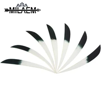3050 pcs archery real natural feather right wings 5 inch shieldwater shape arrow vanes diy bow and arrow shooting accessories