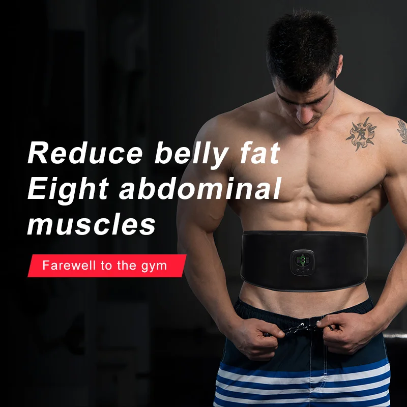 

Smart Abdominal Massage PU Leather Belt Fitness Instrument Smart Abdominal Machine Lazy Abdominal Weight Loss Warm Belt