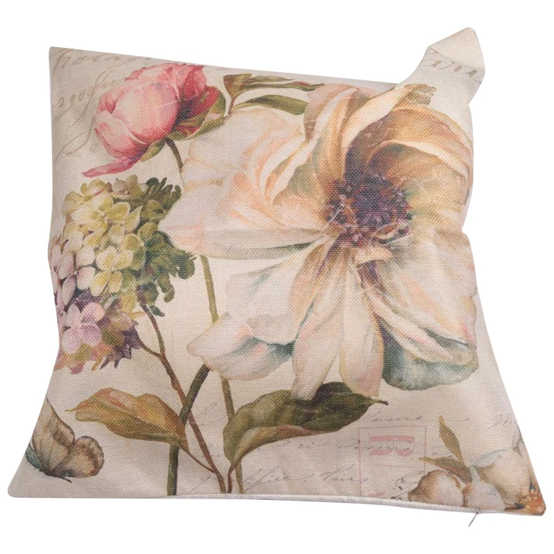 Акция! Винтажный цветочный/цветочный льняной декоративный чехол для подушки