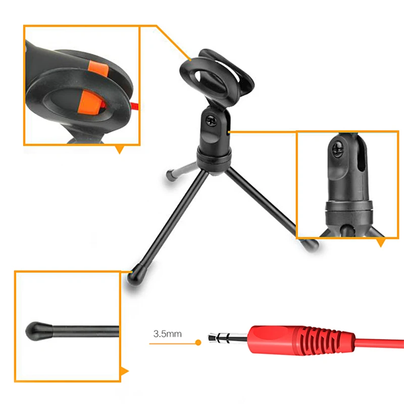Microphone Mic Audio Condenser Vocal Studio Recorder with Tripod Stand SGA998 | Электроника