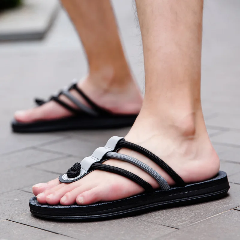 

Summer new style flip flops men's trendy men's personality outdoor wear trendy beach sandals and slippers