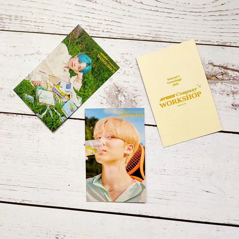 

ATEEZ 2021 SEASON'S GREETINGS Photo Cards 9 Cards Set Fans Collection Cards