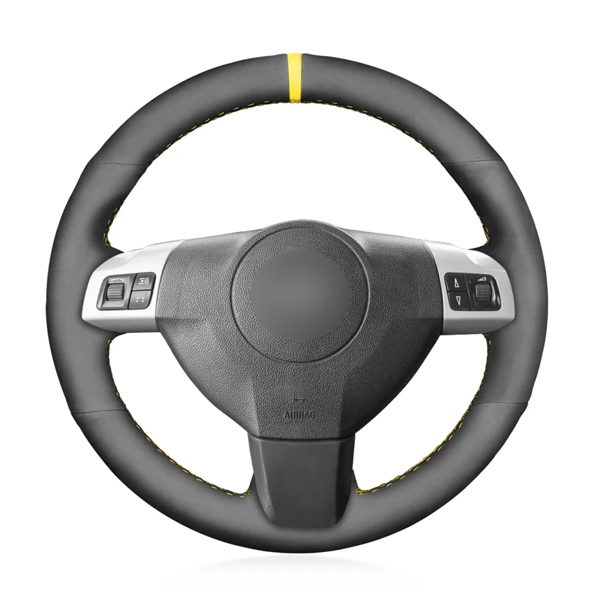 

Black Suede Marker Car Steering Wheel Cover for Opel Astra (H) Signum Corsa 2004-2009 Zaflra (B) 2005-2014 Vectra (C) 2005-2009