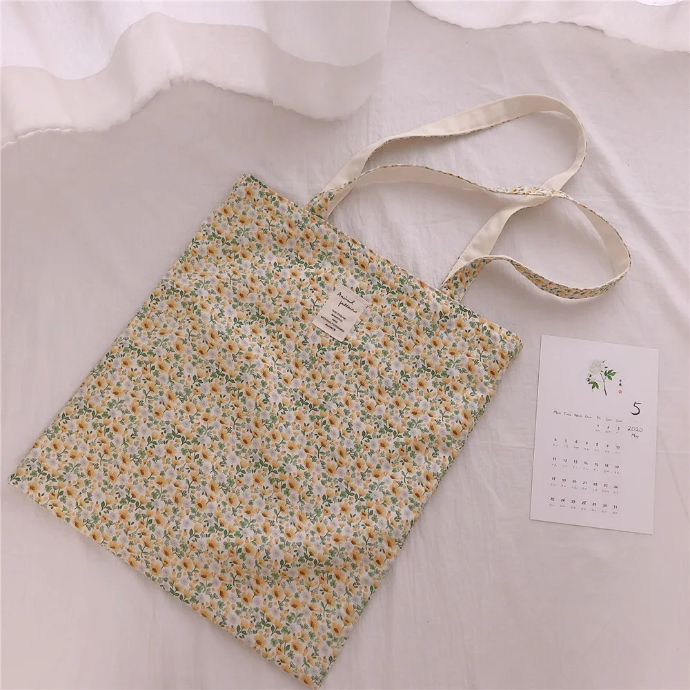 

Cotton Cloth Bag Fresh And Gentle Multi Color Cotton Cloth Bag Single Shoulder Female Cream Color Literature And Art Sweet Lazy