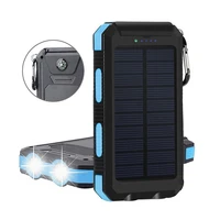 20000mah solar power bank for xiaomi huawei iphone samsung powerbank waterproof portable solar charger powerbank with led light