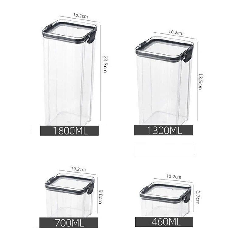 

Stackable Kitchen Sealed Jar Container Plastic Food Storage Box Multigrain Storage Tank Dried Fruit Tea Jar Storage Containers
