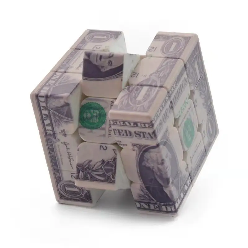 LeFun UV печать доллар шаблон 3x3x3 магические кубики скоростной куб головоломка