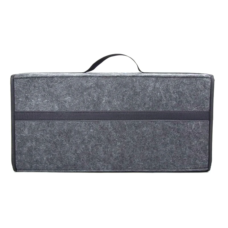 Car Folding Storage Bag For Felt Fabric Trunk Case Interior Accessories Solid Portable Stowing Tidying Container | Автомобили и