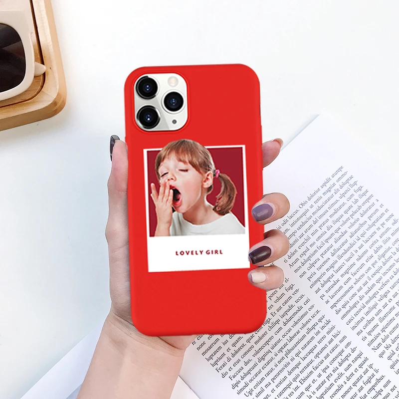 JAMULAR Cartoon Boy Lovely Girl Couple Case For iPhone 7 SE 2020 11 Pro XS MAX XR X 8 6Plus Black Red Soft Silicone Phone Cover | Мобильные