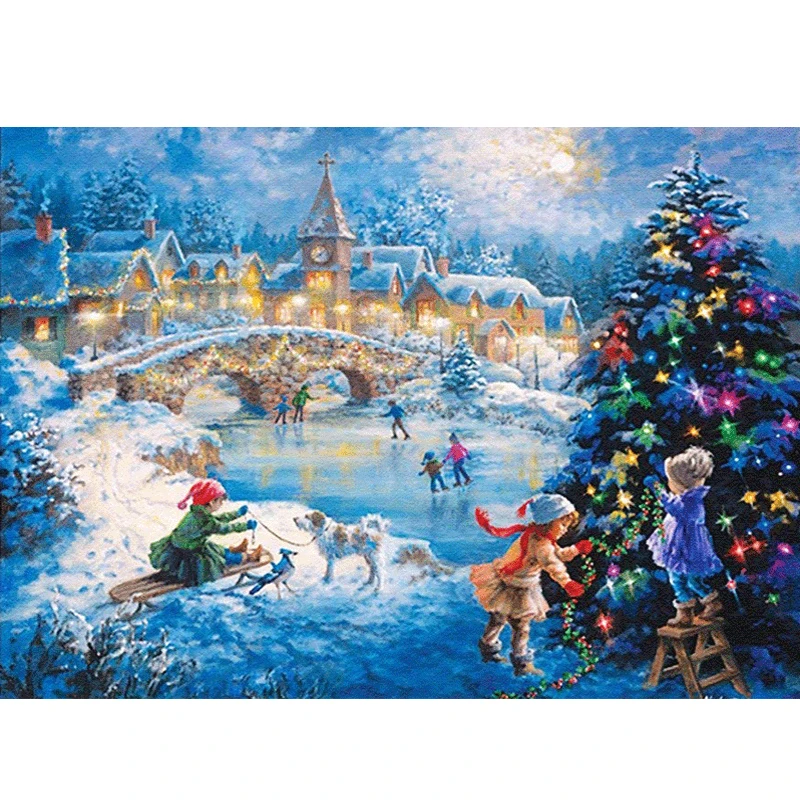 

5D DIY Full Square Round Resin Diamond Painting Santa Claus Cross Stitch Embroidery Mosaic New Arrival Home Wall Decoration