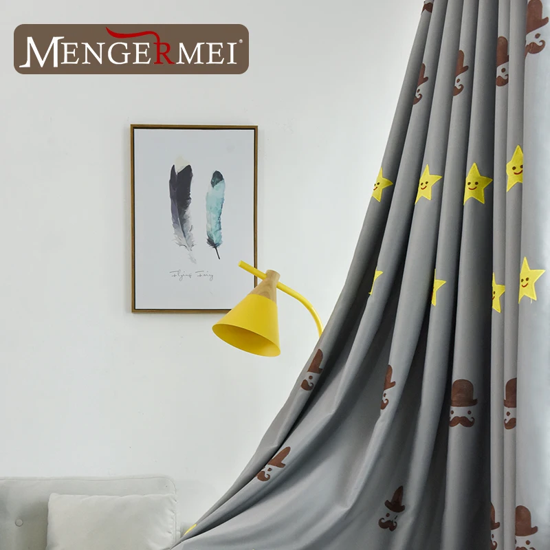 MENGERMEI звезда вышитые занавески s для детской комнаты гостиная столовая спальня