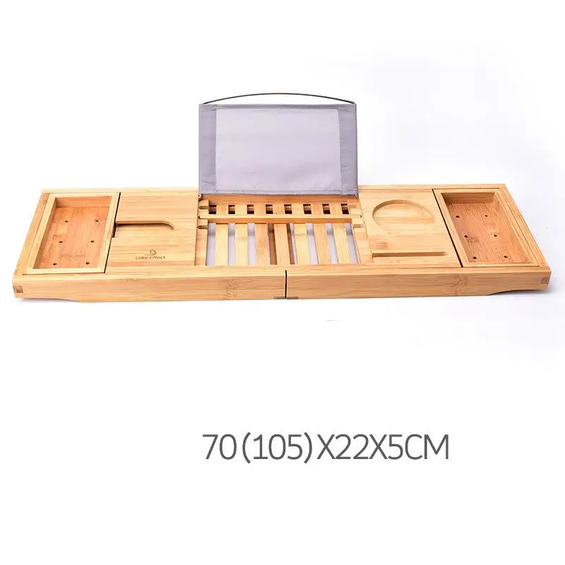 

Luxury Bamboo Bathtub Tray Nonslip Bath Tray Spa Bathtub Book Wine Tablet Holder Reading Rack Bathtub Support Bathroom Tools