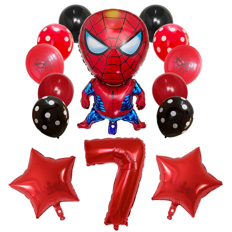 14 шт. Супергероя человека-паука Железный человек Фольга шары набор