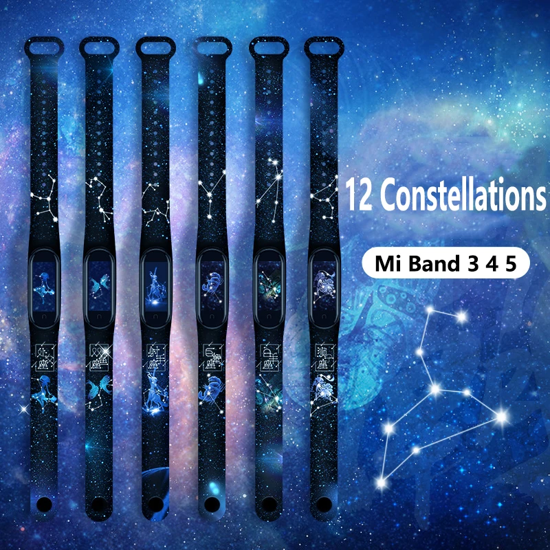 

Ремешок силиконовый для Xiaomi Mi Band 5 4 3, сменный Браслет с принтом для наручных часов