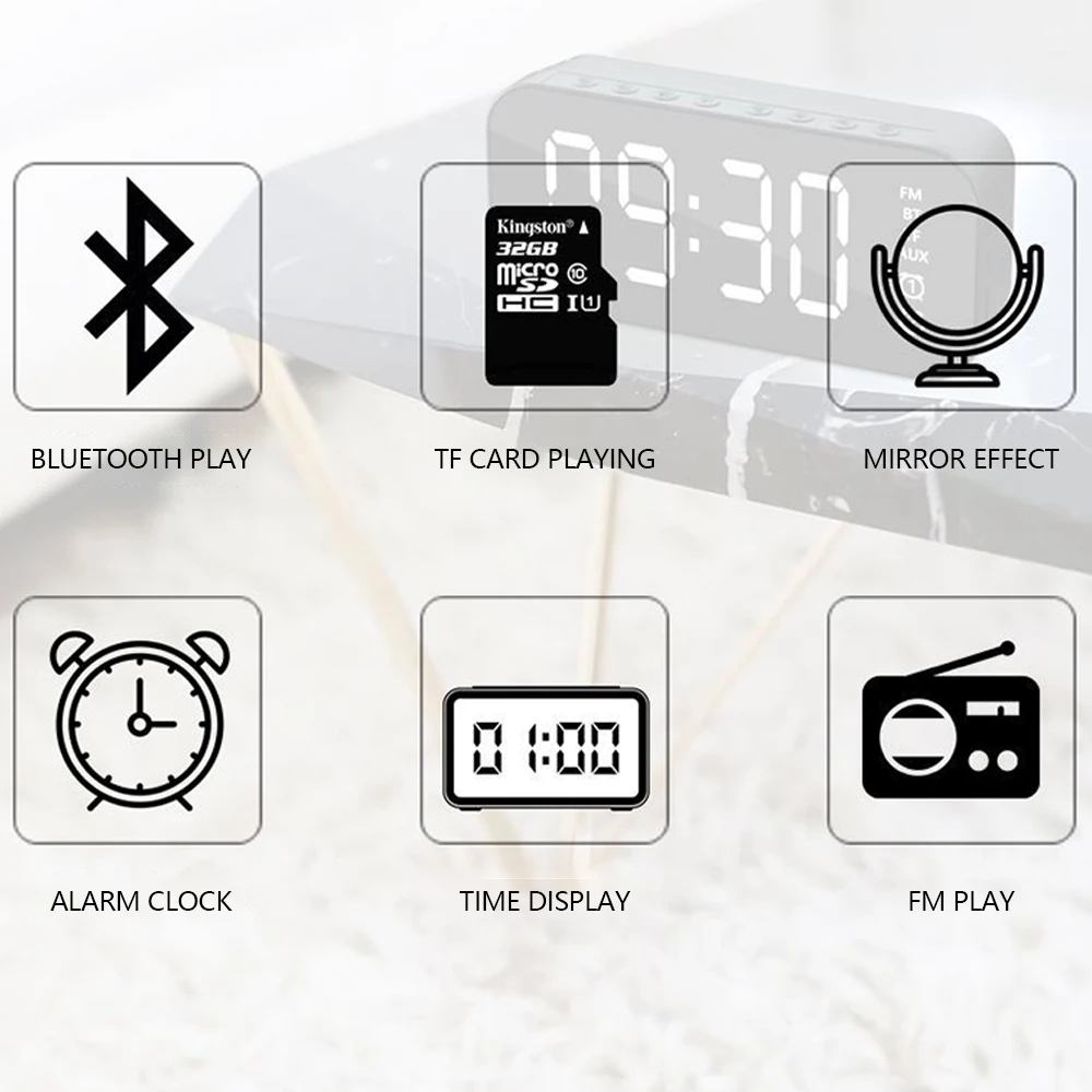 Многофункциональная портативная Bluetooth колонка Беспроводная s бас стереосабвуфер