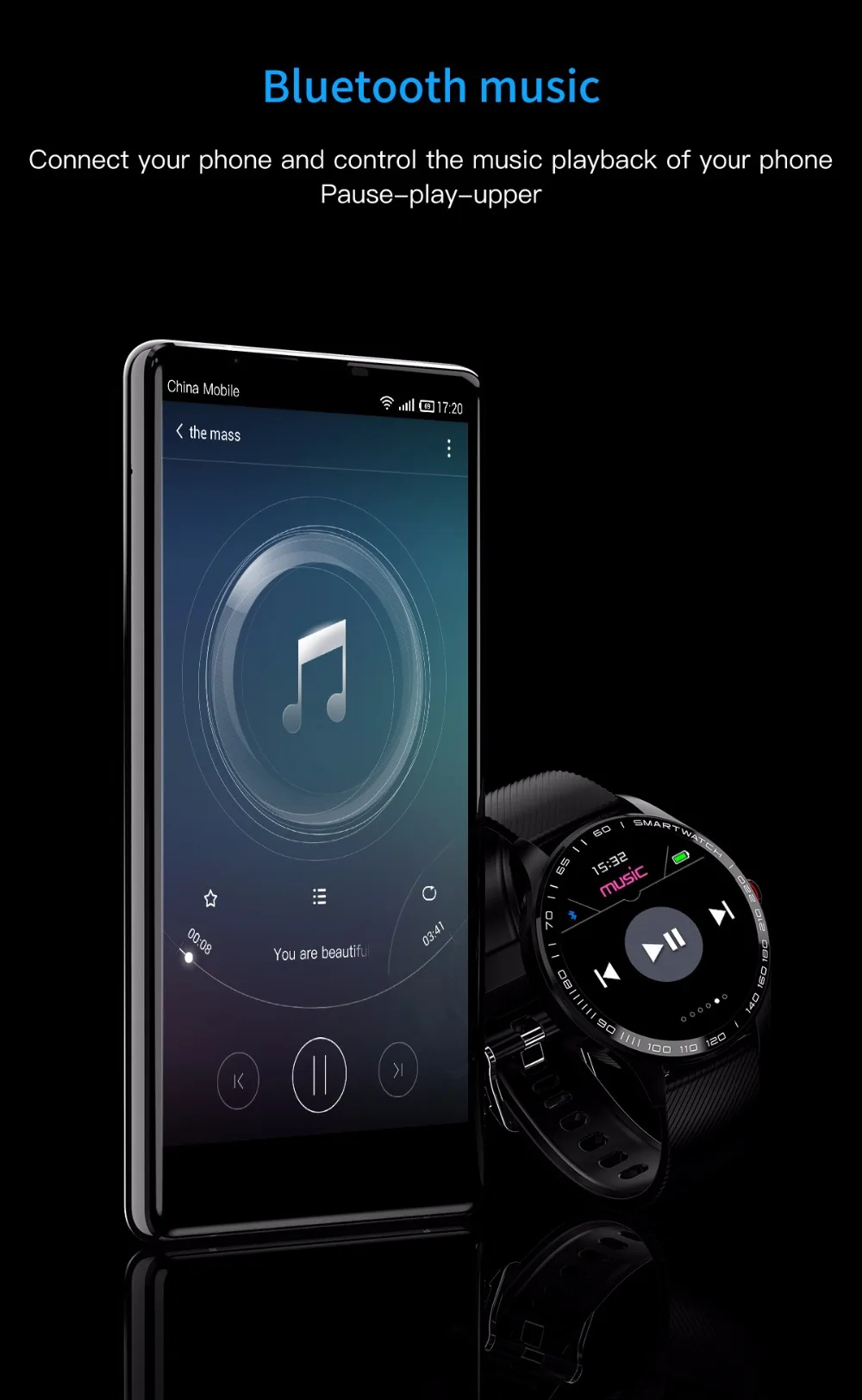 L9 ЭКГ Смарт часы для мужчин Полный Круглый мультисенсорный Smartwatch ip68водонепроницаемый спортивные часы для мужчин Bluetooth напоминание/Музыка