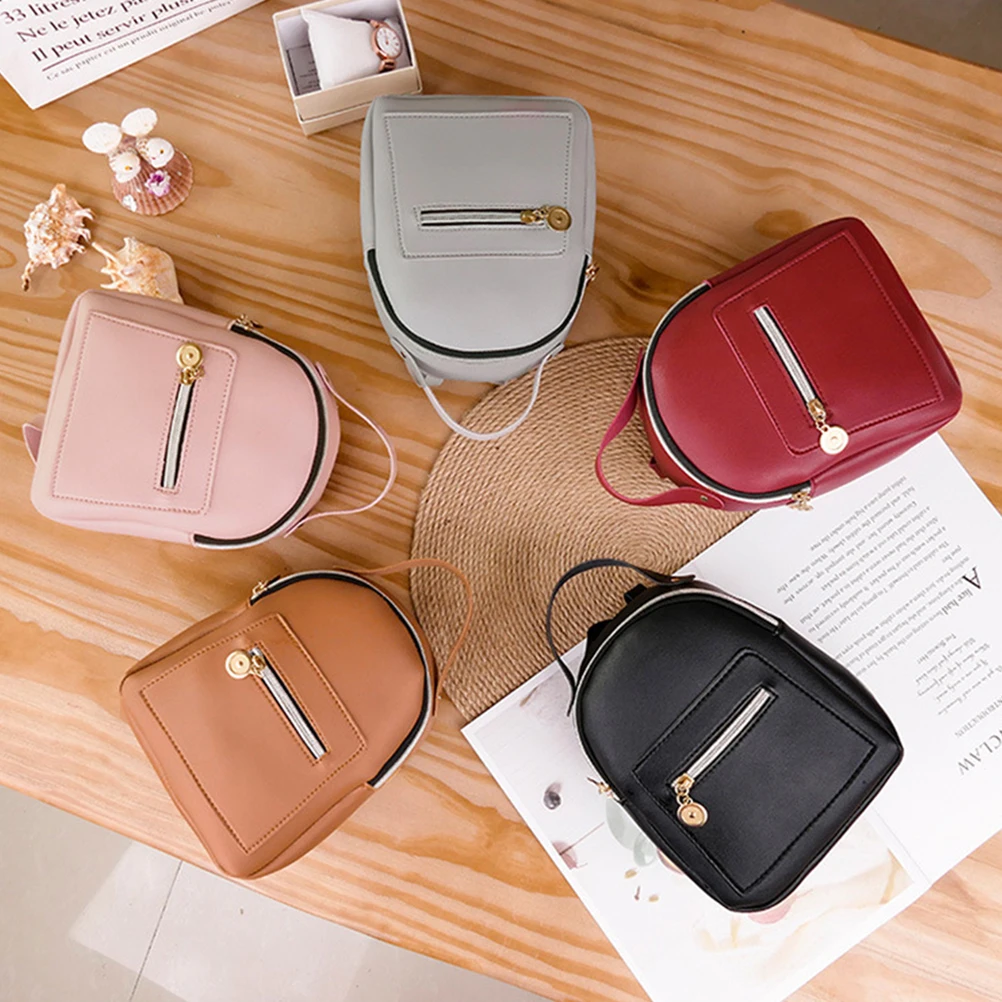 

Mini Backpack Women Backpack PU Leather Leisure Daypack Shoulder Bag Handbag For Teenage Girls Small Bagpack Phone Pouch