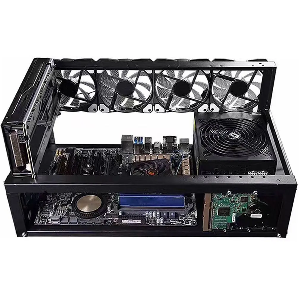 

6/8 GPU Open-pit Mining Machine Frame Case Mining Coin Ring Support Bracket Case ATX Motherboard Mine Rack Graphics Card Bracket