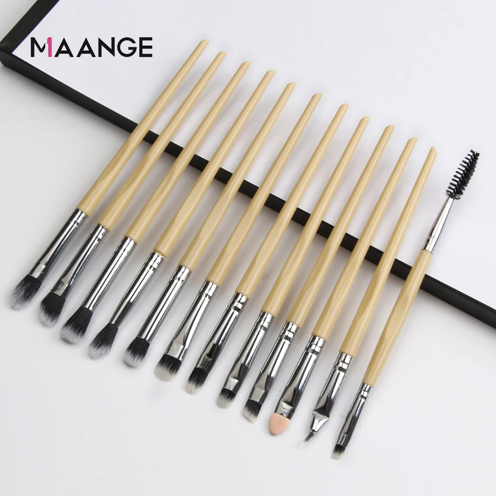 MAANGE Pro кисти для макияжа 12 шт. тени век кисть смешивания бровей синтетические