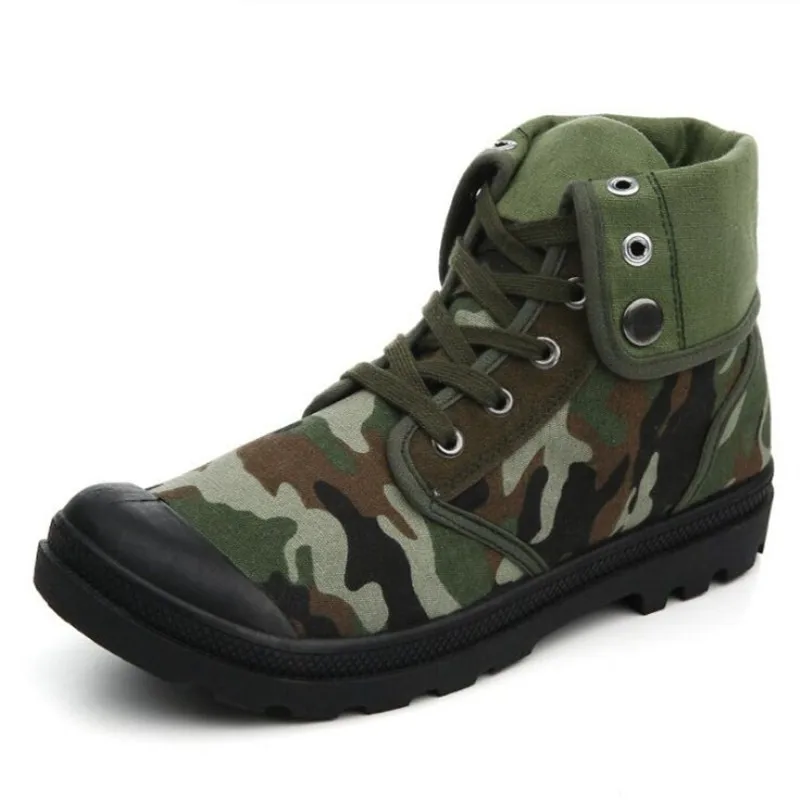 

Fashion outdoor men's boots Spring Autumn new Retro non-slip breathable middle canvas shoes men's casual boots Outdoor climbing