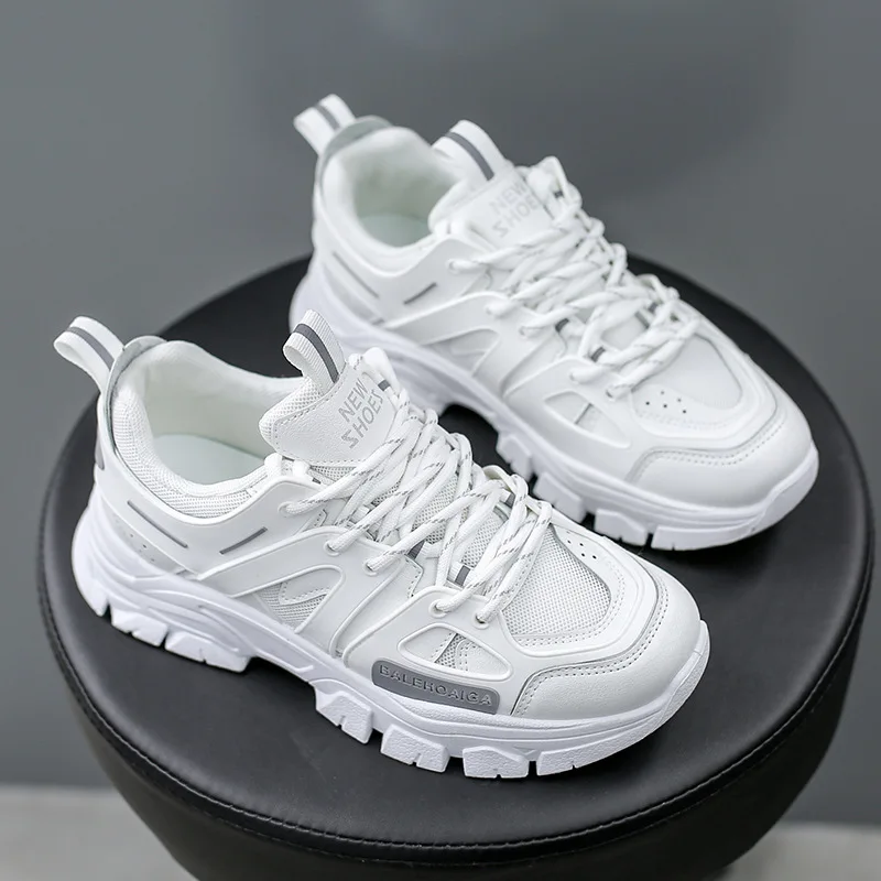 

LEOSOXS 2021 New Women Casual Shoes Platform Flats Spring Mesh Breathable Female Sneakers Woman Vulcanized Shoes Chunky Sneakers