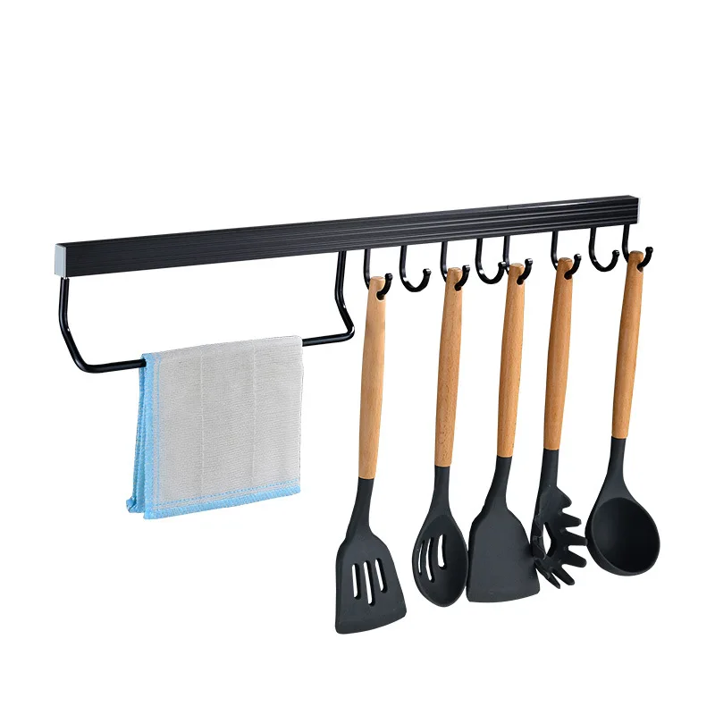 

Space aluminum Paste kitchen rack kitchen supplies wall-mounted storage rack cutter multi-function kitchen rack home