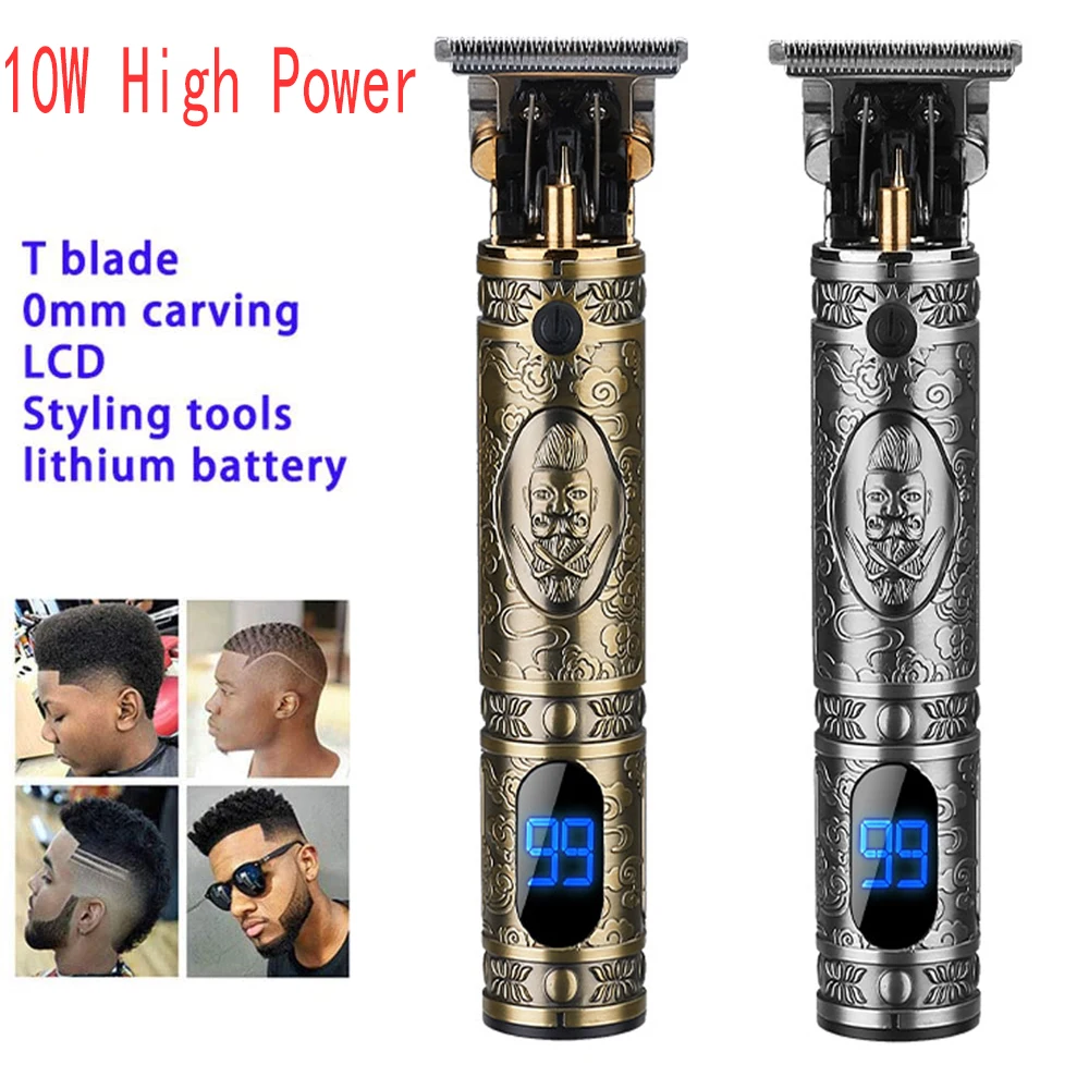 2021 аккумуляторная машинка для стрижки волос с ЖК дисплеем электрический триммер