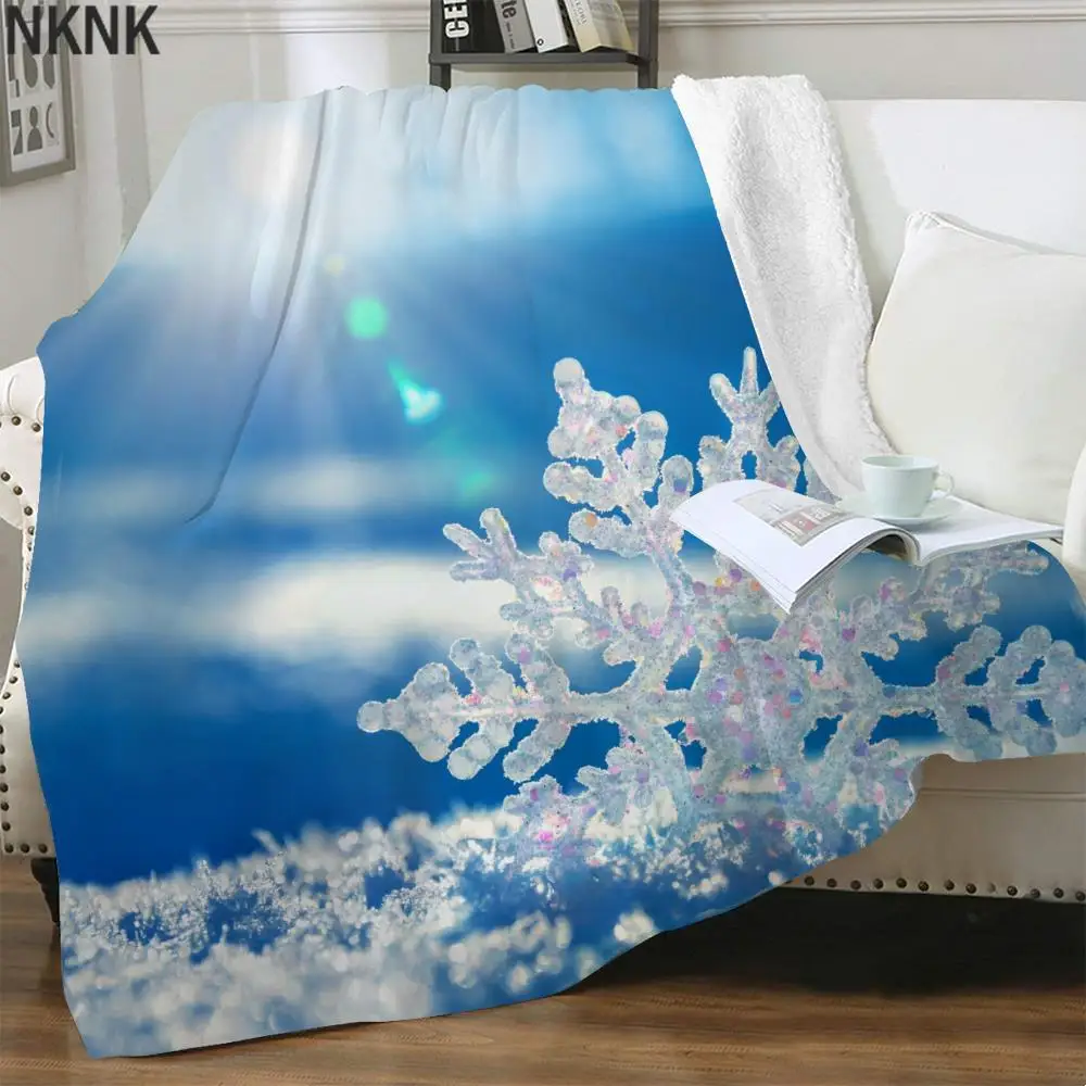 

NKNK Brank натуральное одеяло зимнее плюшевое одеяло Снежинка тонкое одеяло ландшафтное постельное белье одеяло шерпа модное Премиум