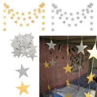 festival glitter bunting banner garland paper twinkle star circle celebration party decor