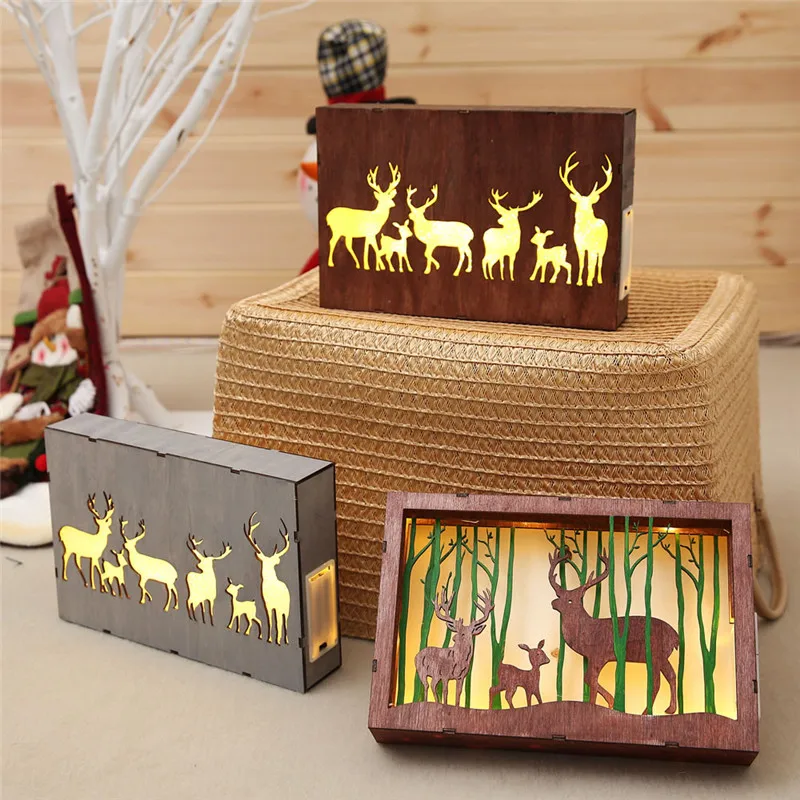 Деревянные рамки для фото 3D Led Настольный ночной декоративный светильник