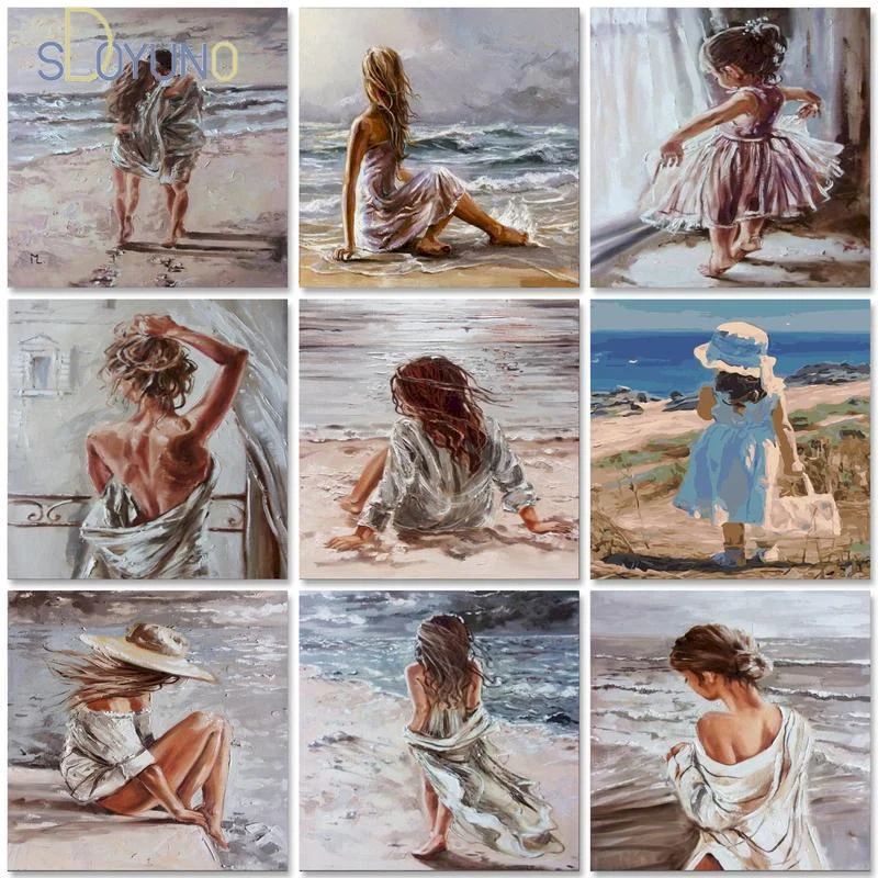 

SDOYUNO Diy Paint By Numbers For Adults Figure Landscape Handpainted Acrylic Digital Painting Handpainted Wall Art Picture Gift