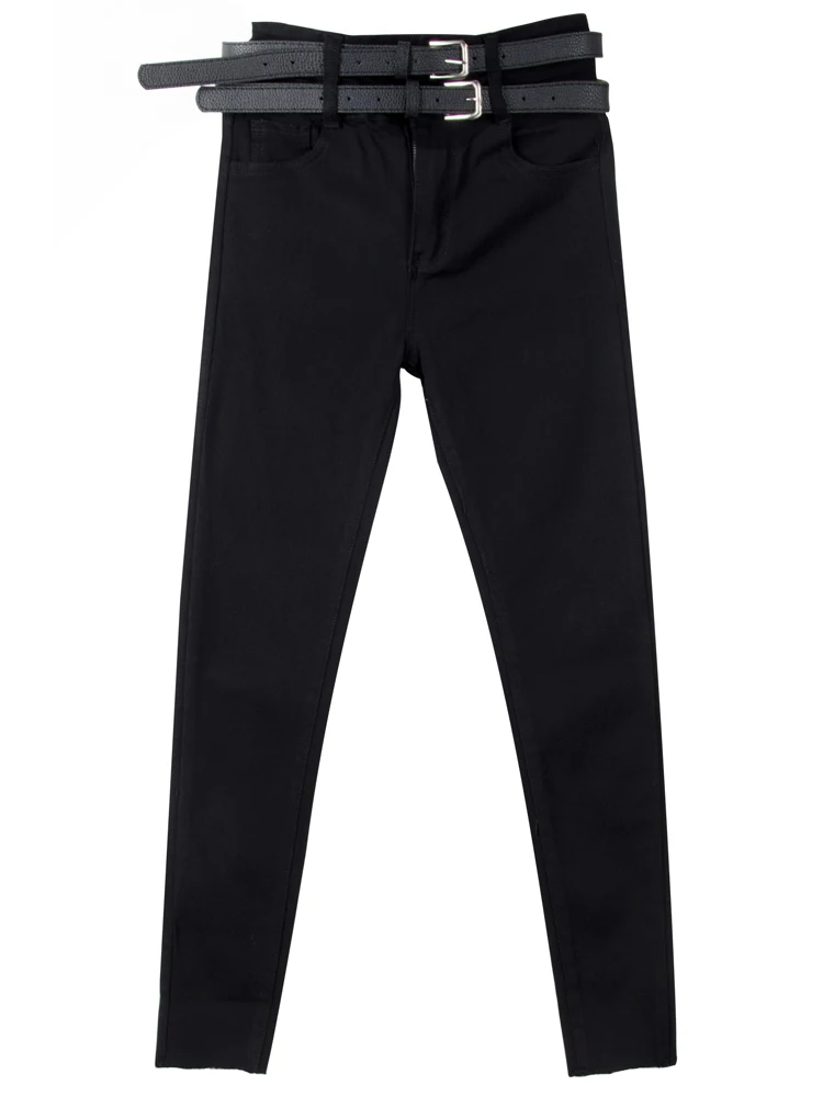 

Versatile skinny high waist stretch jeans women's spring and autumn new slim pencil pants black long pants