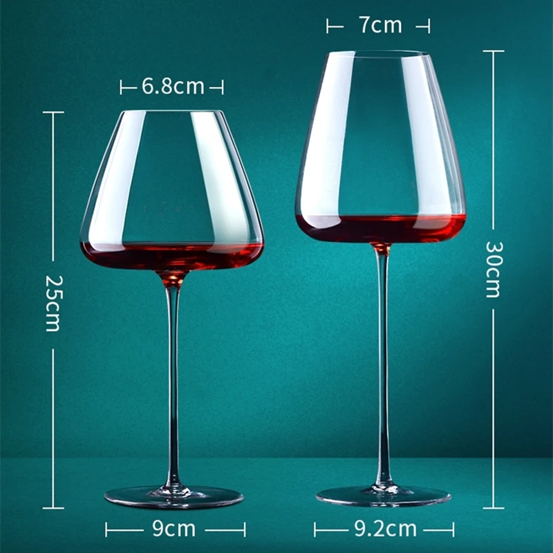

CRYSTAL WINE GLASS NORTHERN EUROPE A PAIR OVERSIZED GRAPE GOBLET WEDDING PARTY BIRTHDAY GIFT BOX LEAD-FREE COUPLE CUP