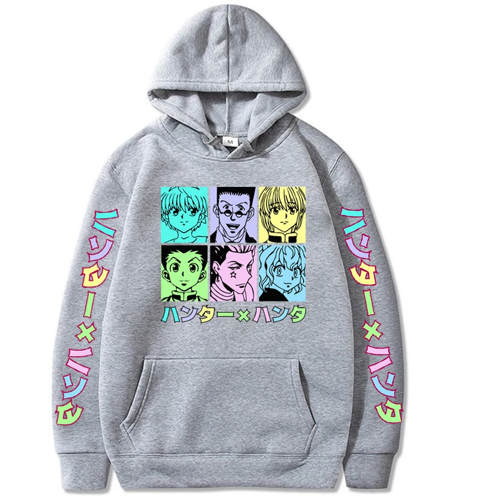 

Japanese Anime Hoodies Hunter X Hunter Men Women Pullovers Hoodies Sweatshirts Killua Zoldyck Hisoka 90s Hoody Tops Mens Hoody