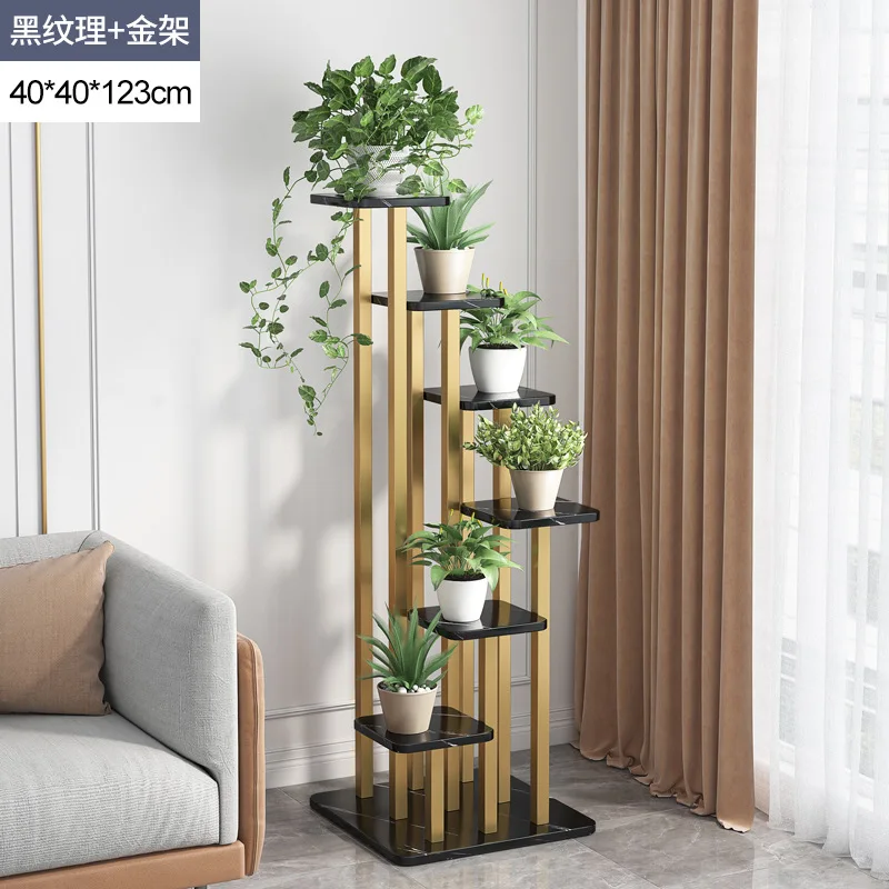 

Light luxury flower rack indoor household living room shelf multi floor balcony decoration green rose flower rack flower pot rac
