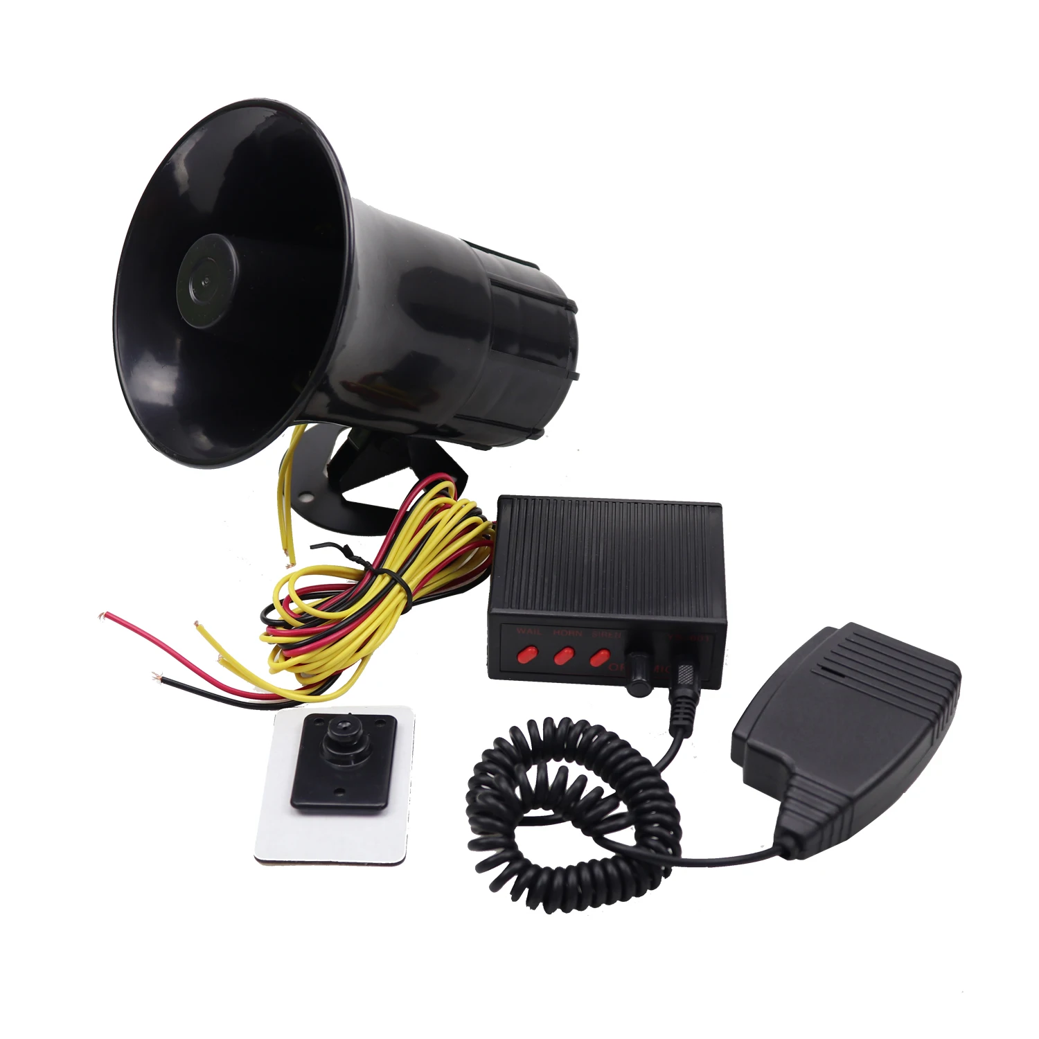 YHAAVALE Автомобильная полицейская сирена динамик 3 звука 12 В пожарный гудок