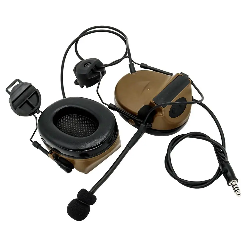 Шлем COMTAC II с кронштейном тактическая гарнитура CB + U94 kenwood 2 pin ptt шумоподавлением и