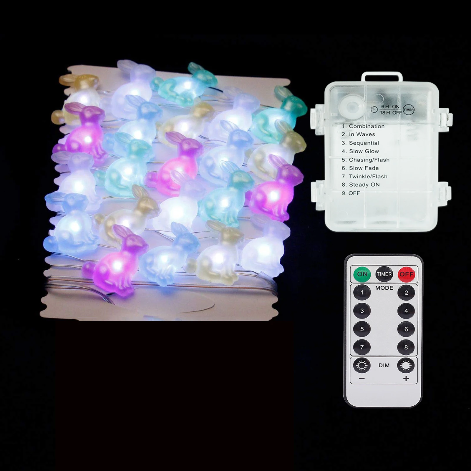 

Decorative Lights Bunny LED String 5 Colors Solid Color For Garland Decoration Outdoor Party 30 LEDs Rabbits Easter Product