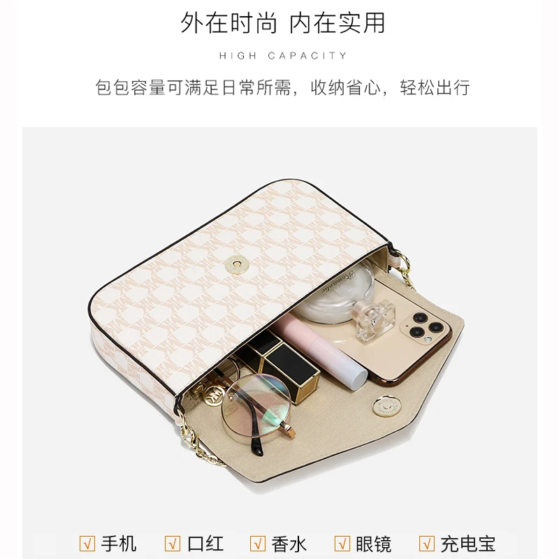 

Messenger Bag Wallet Women PU Purse Coin Purse Women's Purse One-Shoulder Clutch 2021 Lipstick Chain Lipstick Bag