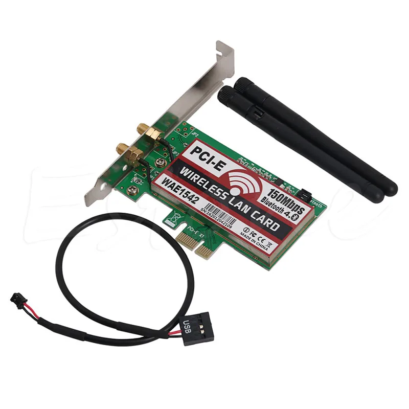 

2021 New 150M Wireless Bluetooth 4.0 PCI PCI-E Express Card WIFI Network LAN Ethernet NIC