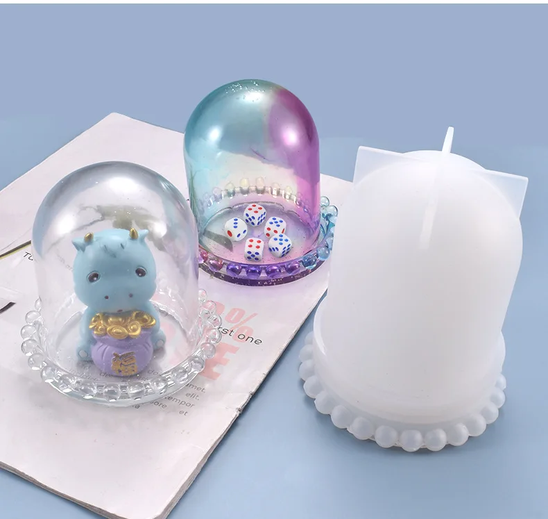 

Multifunctional Transparent Cover Dice Cup Resin Silicone Mold for DIY Crystal Epoxy Uv Home Decorotion Box Tools Making fo