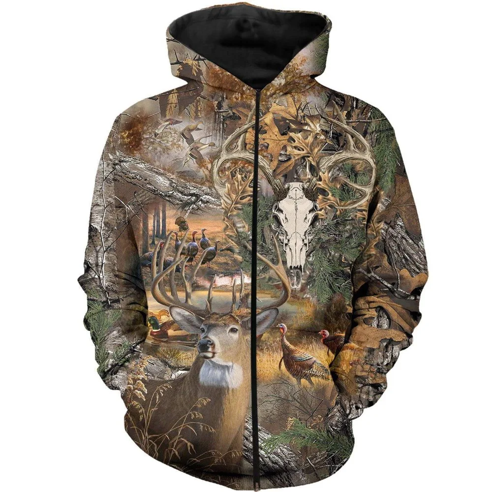 

Deer skull hunting camo 3d print unisex hoodies / sweatshirts harajuku fashion hooded autumn hooded casual streetwear drop ship