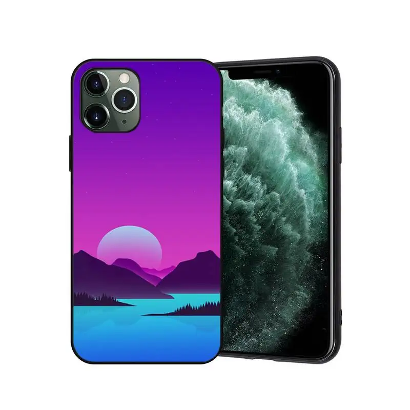 Beautiful purple scenery Phone Case for iphone 12 11 PRO MAX X XS XR 6S 7 8 PLUS SE 2020 cases cover designer brand
