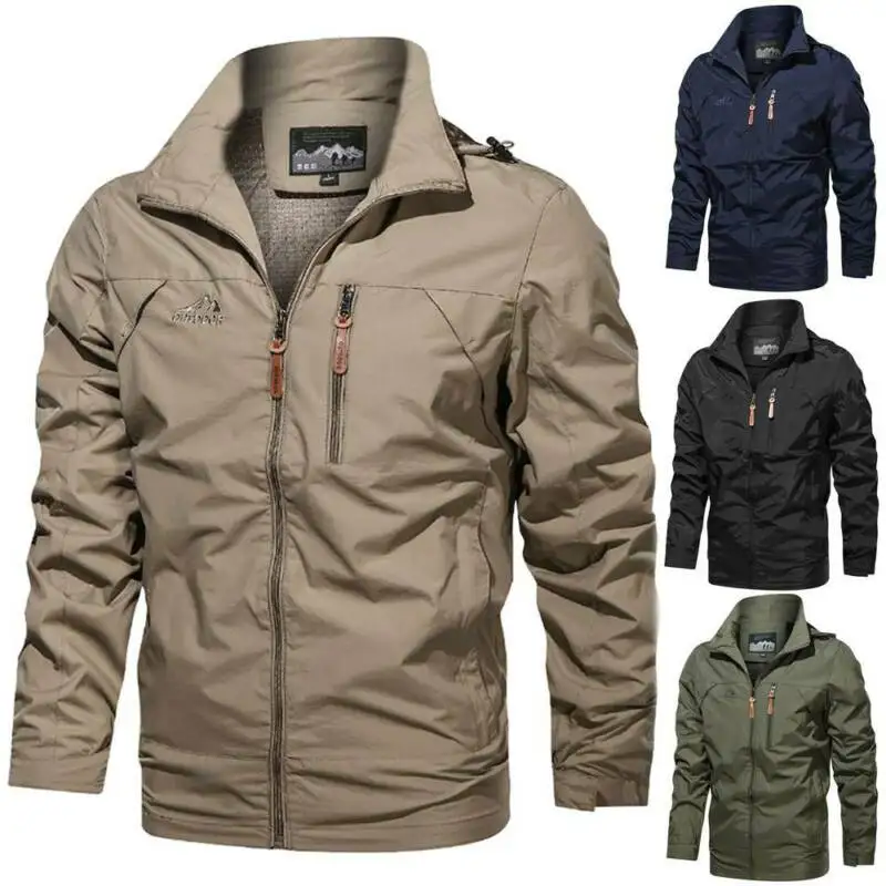 

Men Military Tactical Jacket Solid Warm Casual Coat Windproof Outwear Autumn