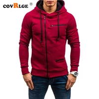 covrlge fashion brand mens hoodies 2019 spring autumn male casual hoodies sweatshirts mens zipper solid color hoodies mww204