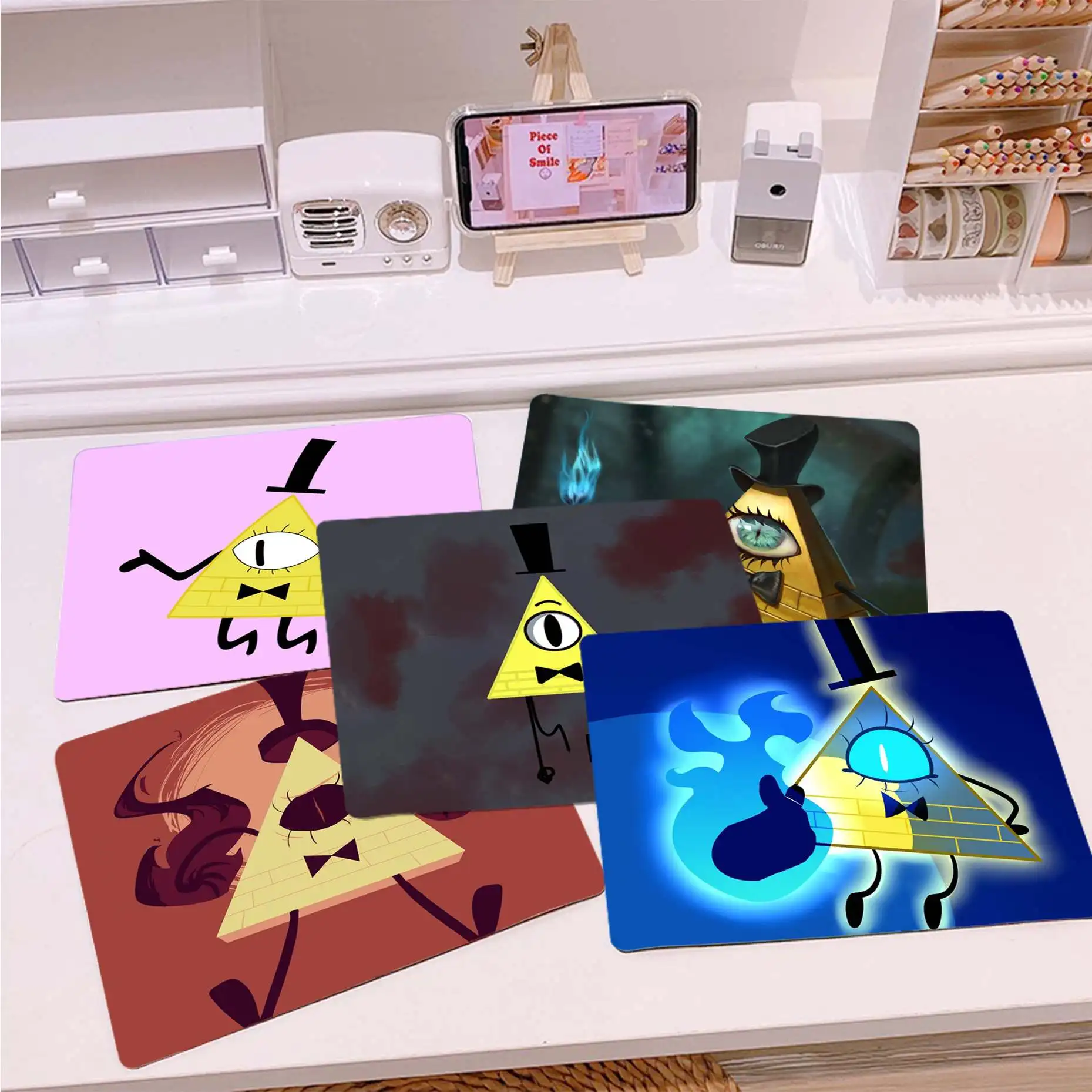 

Винтажный прочный силиконовый коврик для компьютерных компьютеров Disney Gravity Falls Bill Cipher