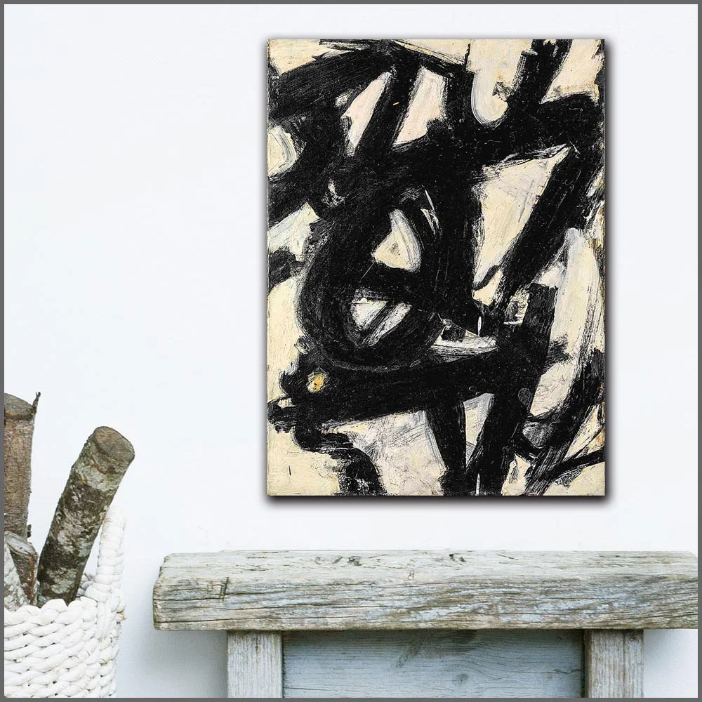 Картина Франц Клайн композиция живопись домашний декор гостиная современное